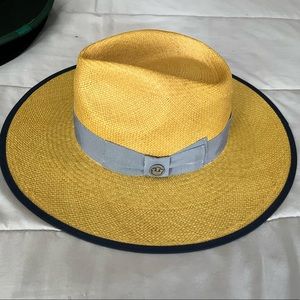 Yellow straw fedora
